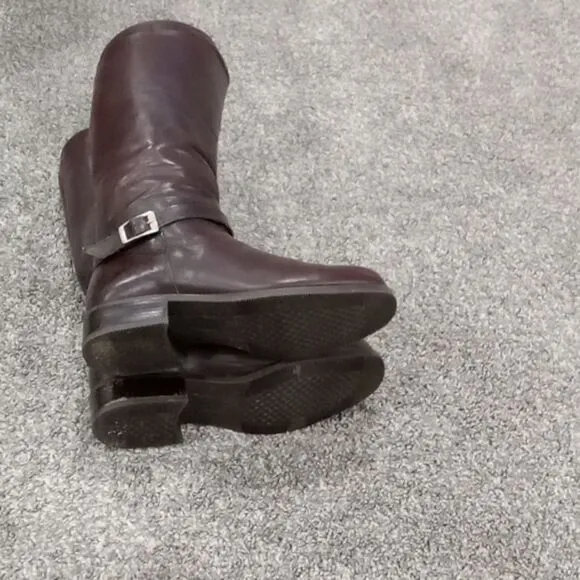 Vintage Santana  Bernice rich brown leather size 7M waterproof  knee high boots