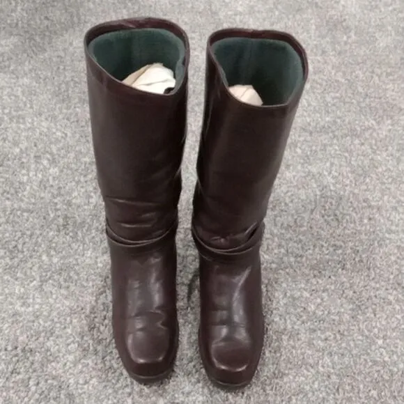 Vintage Santana  Bernice rich brown leather size 7M waterproof  knee high boots