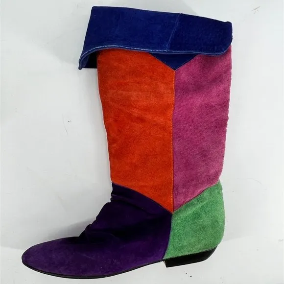 Vintage Slouchy Suede Boots 7.5