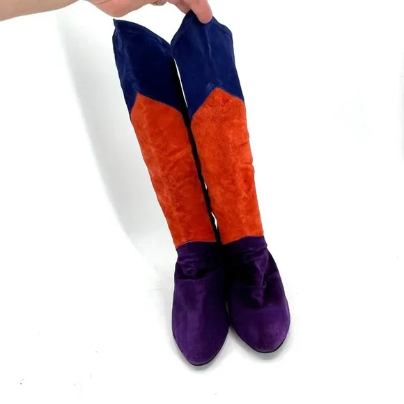 Vintage Slouchy Suede Boots 7.5