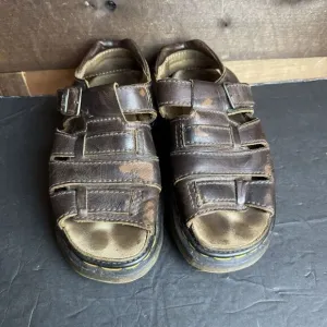 Vintage Y2K Dr. Doc Martens Fisherman Sandals Men's 9 Brown Leather Gorpcore‎