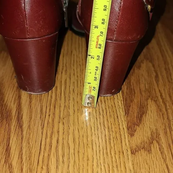 Vintage 1970s burgundy leather chelsea boots horse bit