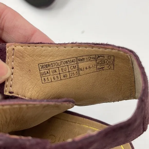 Vionic Suede Lace-up Sandals - Bristol Merlot