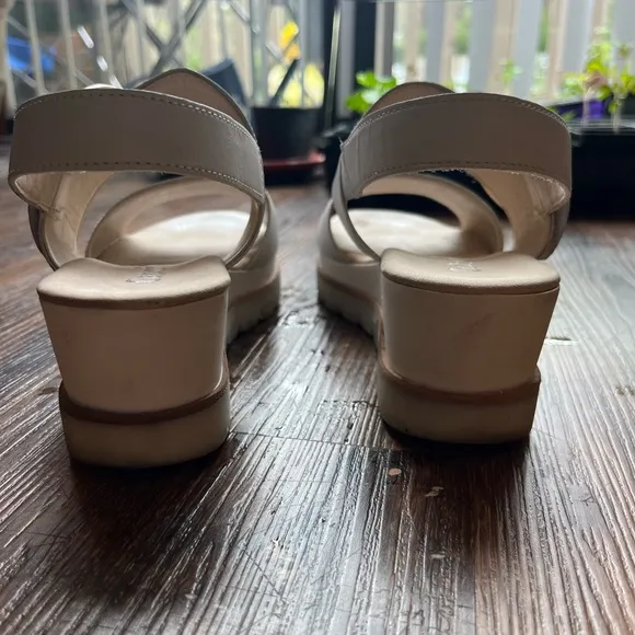 White Chunky Sandals, size 7.5