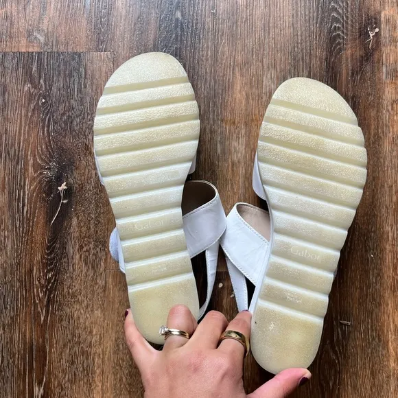 White Chunky Sandals, size 7.5
