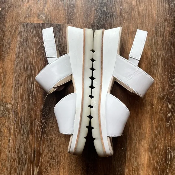 White Chunky Sandals, size 7.5