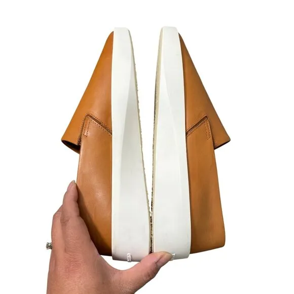 Wolf and Shepherd Cruise Honey Brown Leather Slip On Shoes Unisex W10 M8 NEW