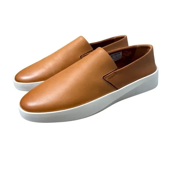 Wolf and Shepherd Cruise Honey Brown Leather Slip On Shoes Unisex W10 M8 NEW