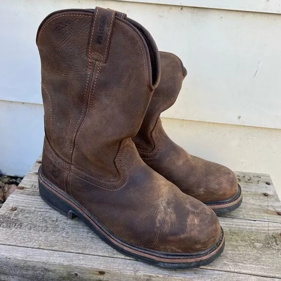 Wolverine Rancho Wellington Leather Steel Toe Work Boots