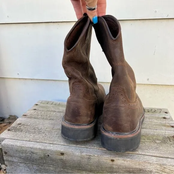 Wolverine Rancho Wellington Leather Steel Toe Work Boots