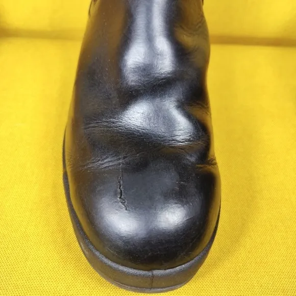 Wolverine  Romeo DuraShocks SR Black Leather Safety Toe Boot Mens Shoe Size 11EW