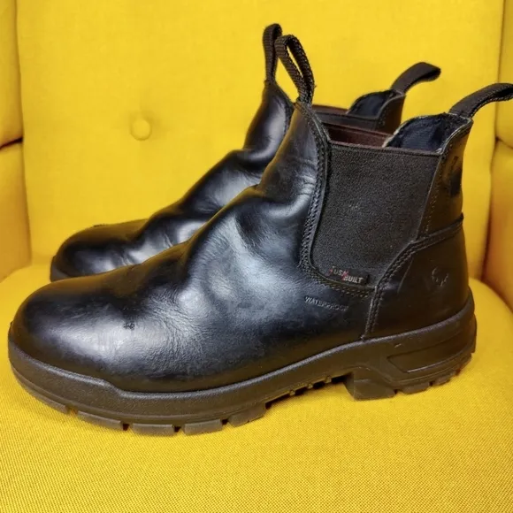 Wolverine  Romeo DuraShocks SR Black Leather Safety Toe Boot Mens Shoe Size 11EW