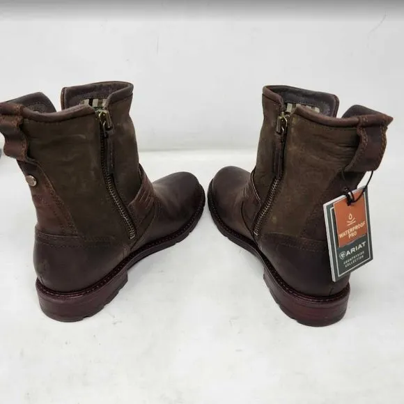 Women's 7 Ariat Savannah H20 suede western boots Chocolate Willow 10029548