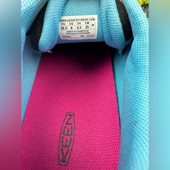 Women’s Keen Explore Vent Hiking Vapor/Blue Walking Shoes - Size 8