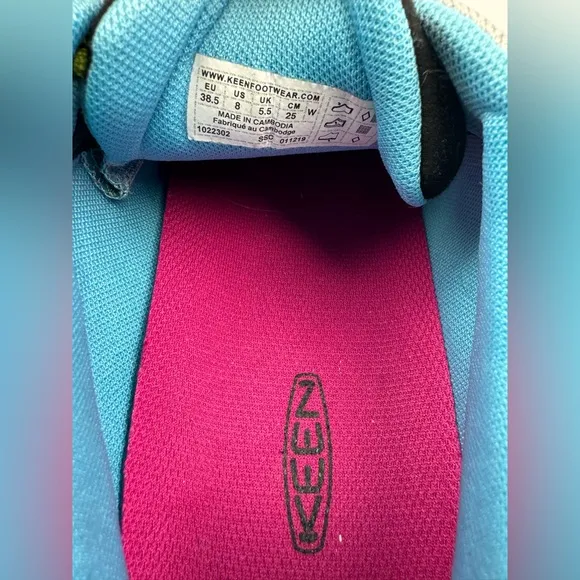 Women’s Keen Explore Vent Hiking Vapor/Blue Walking Shoes - Size 8