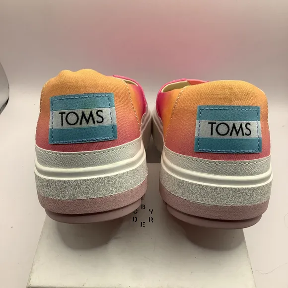 Women's TOMS Slip On Sneakers, Size 7.5, Pink Ombre