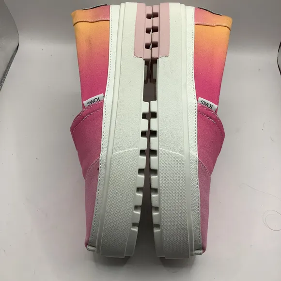 Women's TOMS Slip On Sneakers, Size 7.5, Pink Ombre