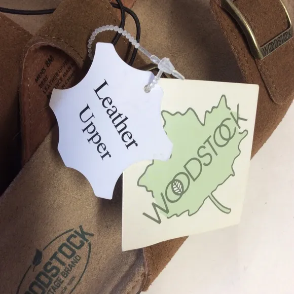 Woodstock Vintage Brand Leather Upper Sandal Brown