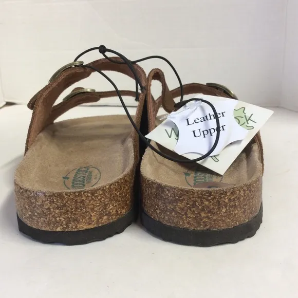 Woodstock Vintage Brand Leather Upper Sandal Brown