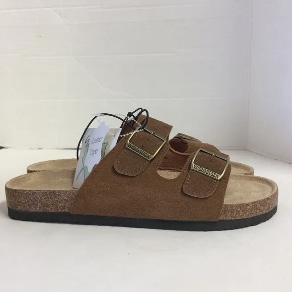Woodstock Vintage Brand Leather Upper Sandal Brown