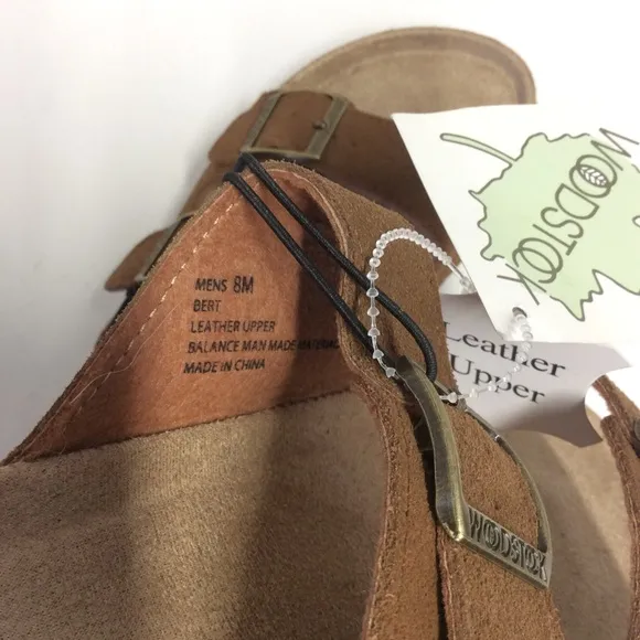 Woodstock Vintage Brand Leather Upper Sandal Brown