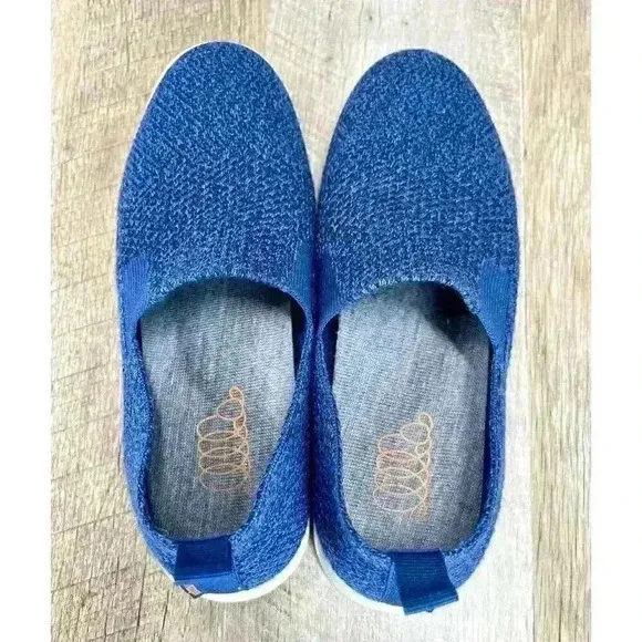 Woolloomooloo Shoes Suffolk US 6 EU 36 Merino Wool NO WEAR Comfort Navy Slip On