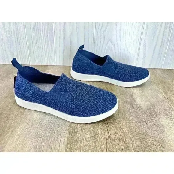 Woolloomooloo Shoes Suffolk US 6 EU 36 Merino Wool NO WEAR Comfort Navy Slip On