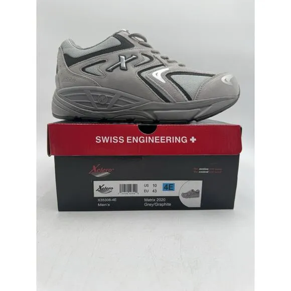 Xelero MATRIX 2020 Men's NEW Athletic Sneaker Grey US Size 10 Extra Wide NIB