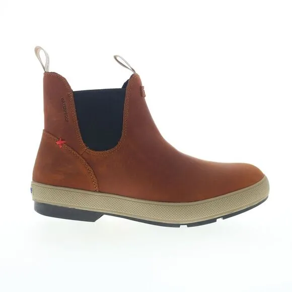 Xtratuf Mens Leather Legacy Chelsea Waterproof Brown Boots (NWT)