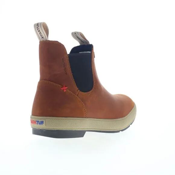 Xtratuf Mens Leather Legacy Chelsea Waterproof Brown Boots (NWT)