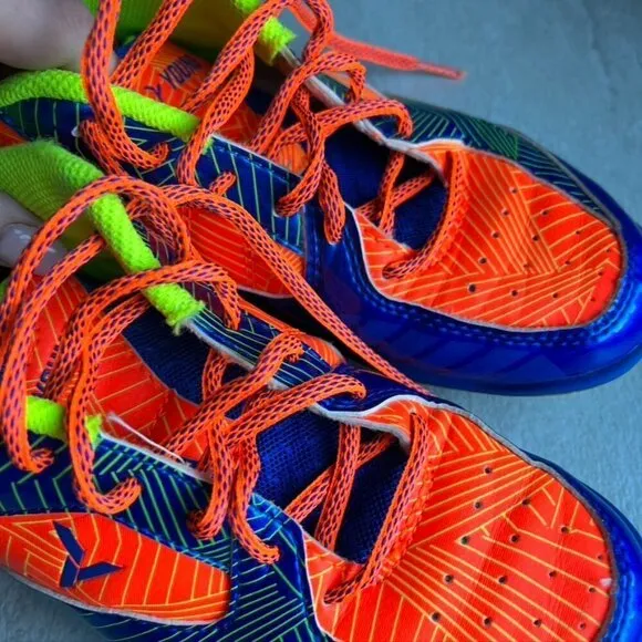 Young Neon Blue Orange Pickleball Volleyball Shoes Sneakers mens 6.5 Womens 8