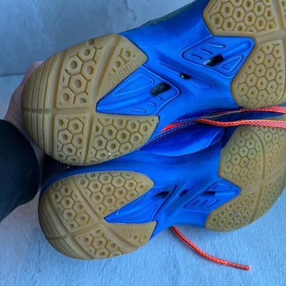 Young Neon Blue Orange Pickleball Volleyball Shoes Sneakers mens 6.5 Womens 8